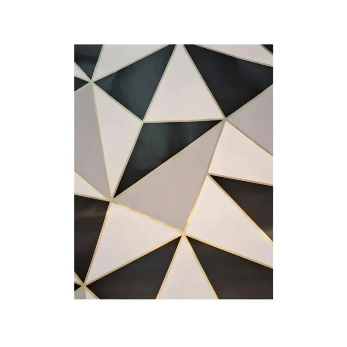 GENERICO - Papel Mural Autoadhesivo Rollo 10mt X 60cm Geometria Negro.