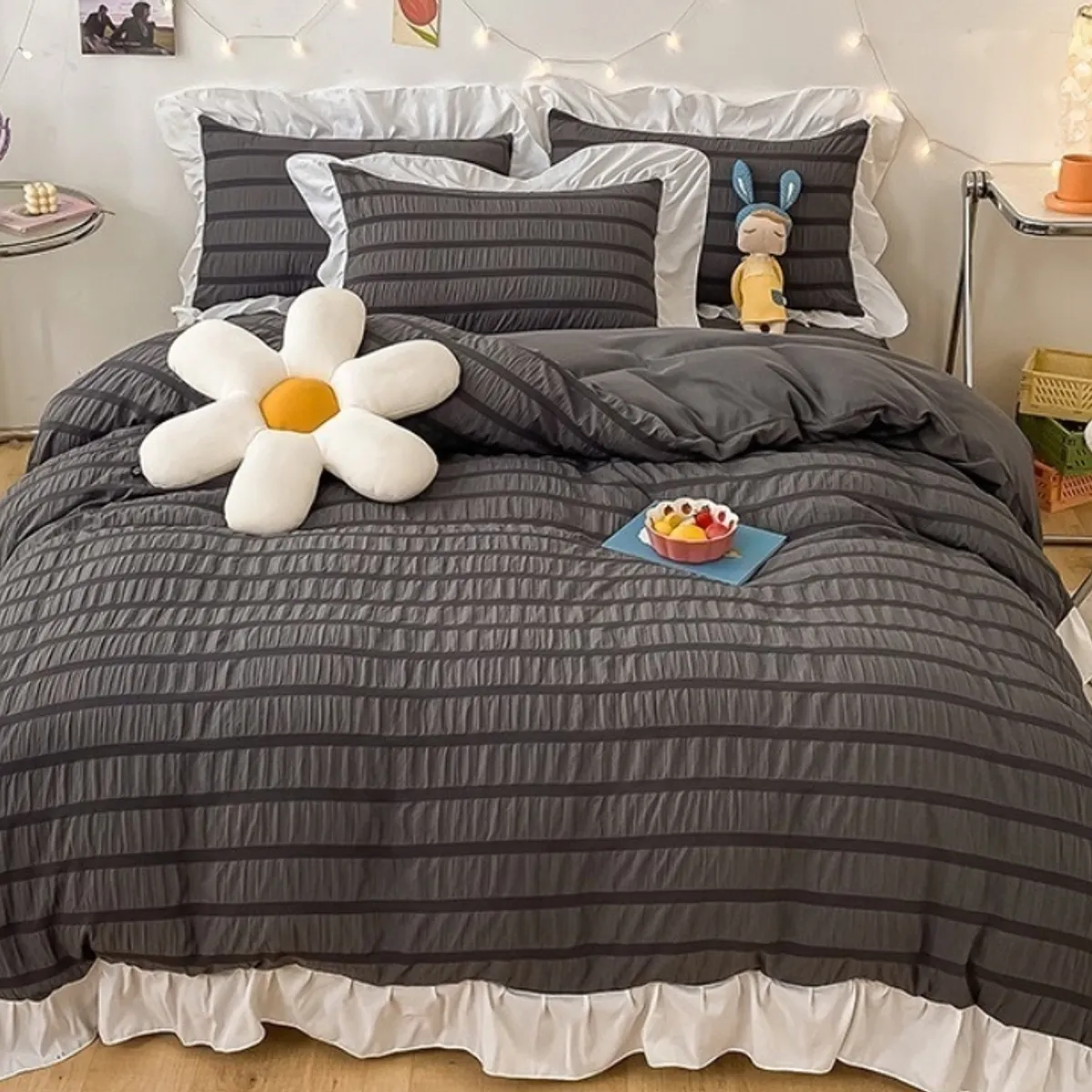 HOMER DESIGN - Set Ropa De Cama Sabanas +funda De Plumon 1.5 Plazas hspps4