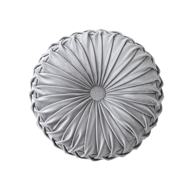 GENERICO - Cojin Redondo Para Decoracion Living Comedor Gris