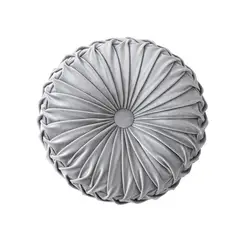 GENERICO - Cojin Redondo Para Decoracion Living Comedor Gris