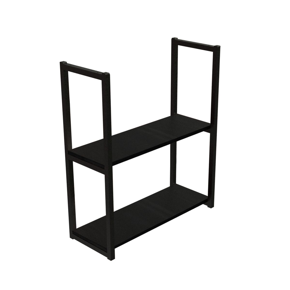 BRASFORMA - REPISA FLOTANTE INDUSTRIAL 2 TABLAS 70x60x24cm NEGRO 20kg BRASFORMA