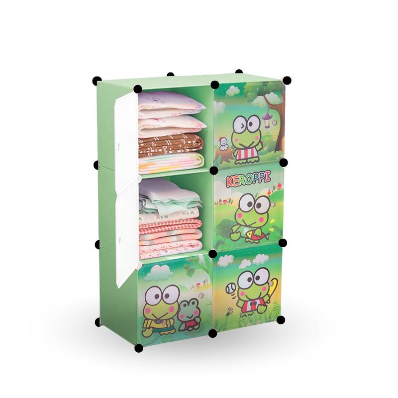 SANTU HOME & DECO - Closet Infantil Armable Verde Diseño Rana.