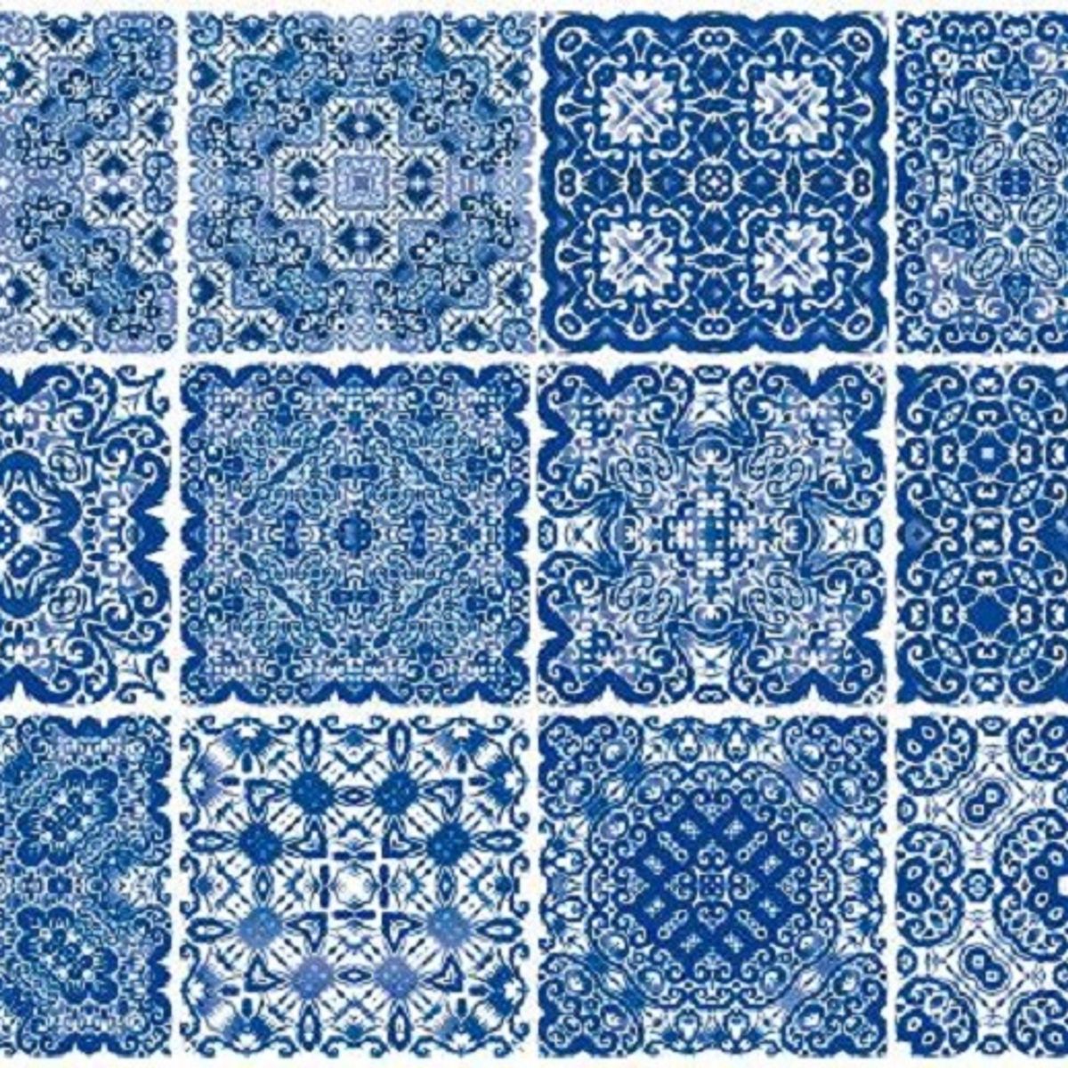 DEKOFIX - Azulejos autoadhesivos transparentes Iberica Azul