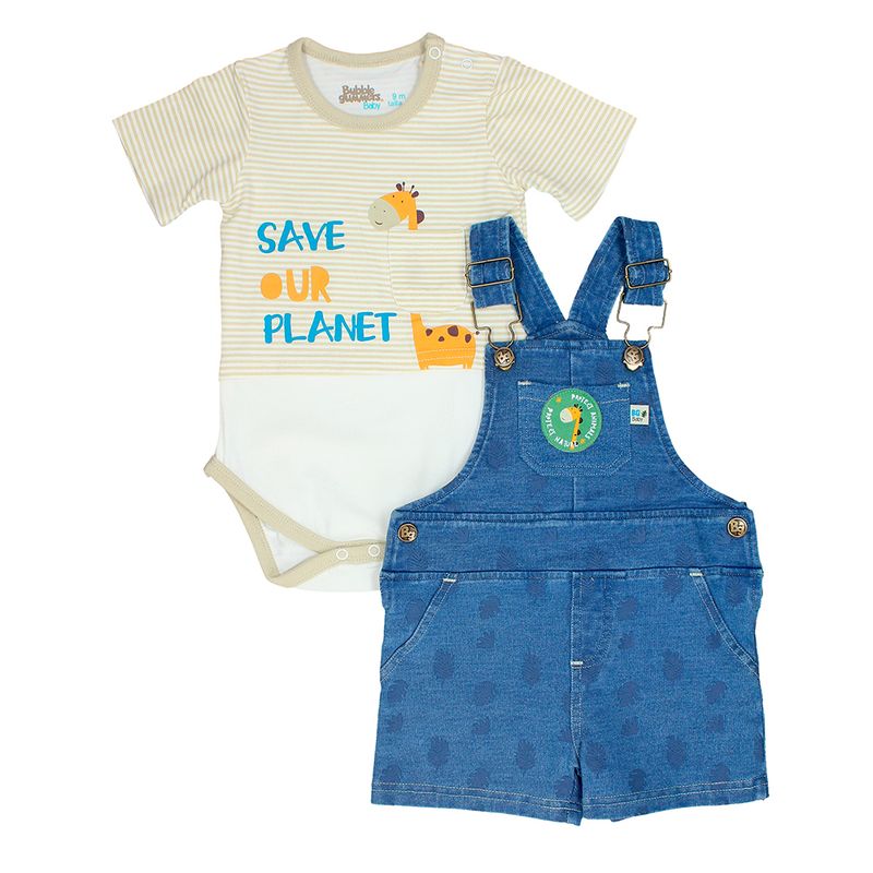BUBBLE GUMMERS - CONJUNTO NIÑO BUBBLEGUMMERS ELEVATED NATURE BLUE