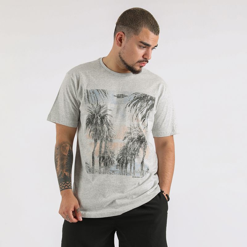 GANGSTER - Polera Mc Básica Santa Teresa Gris Gangster