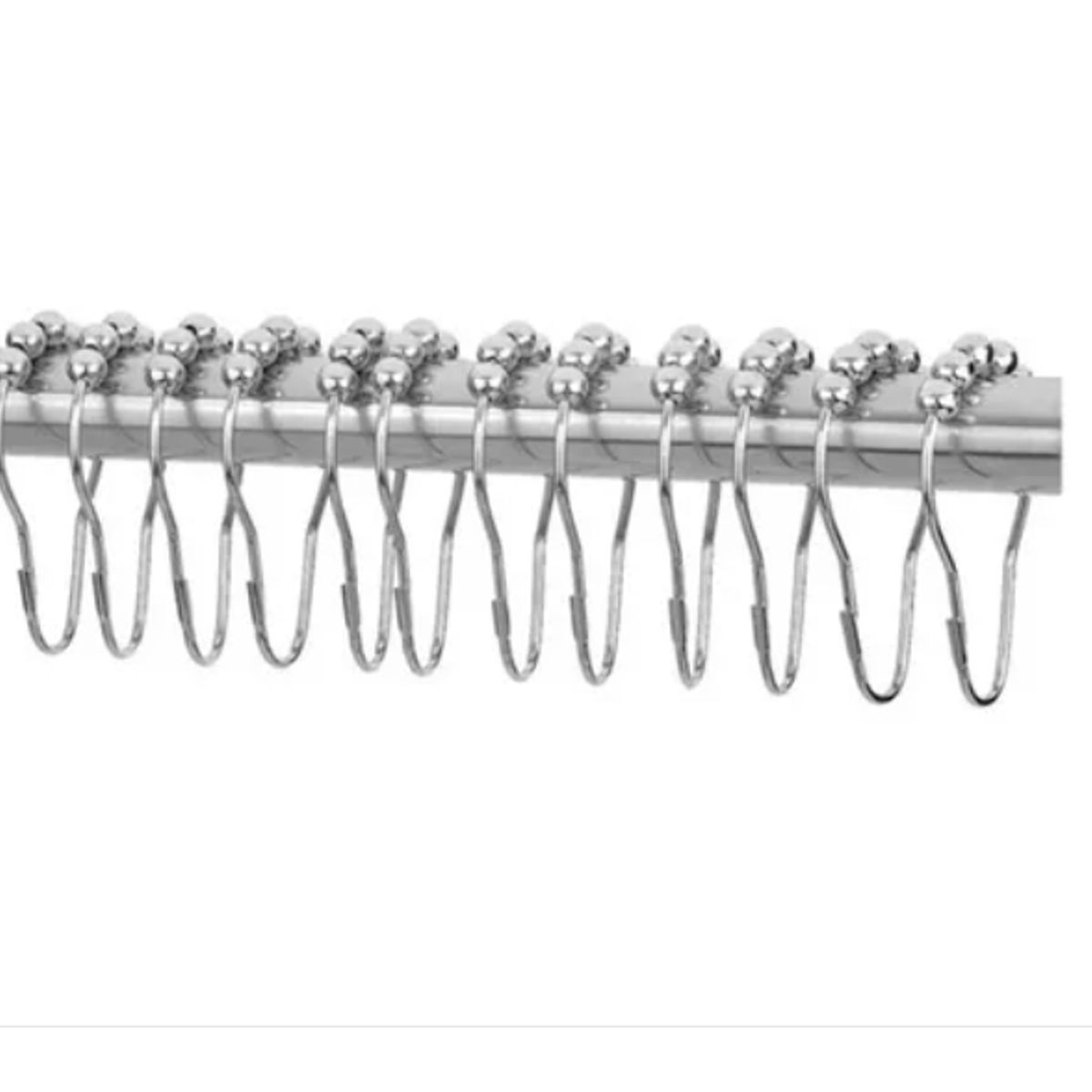 GENERICO - Kit De 12 Ganchos De Acero Inoxidable Para Cortinas De Baño