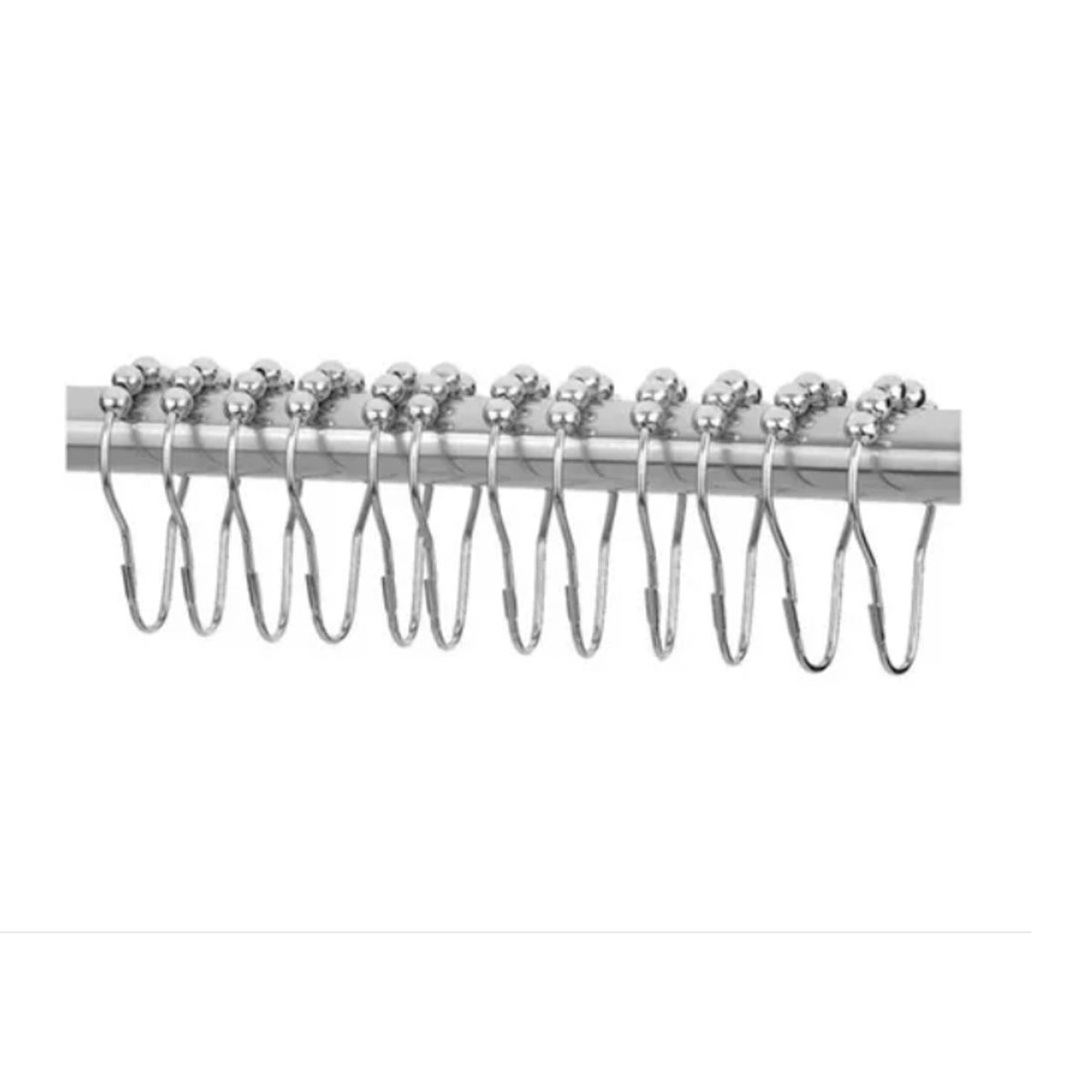 GENERICO - Kit De 12 Ganchos De Acero Inoxidable Para Cortinas De Baño