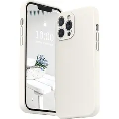 CELLBOX - Carcasa de Silicona con Protector de Cámara para iPhone 12 Pro -Blanco