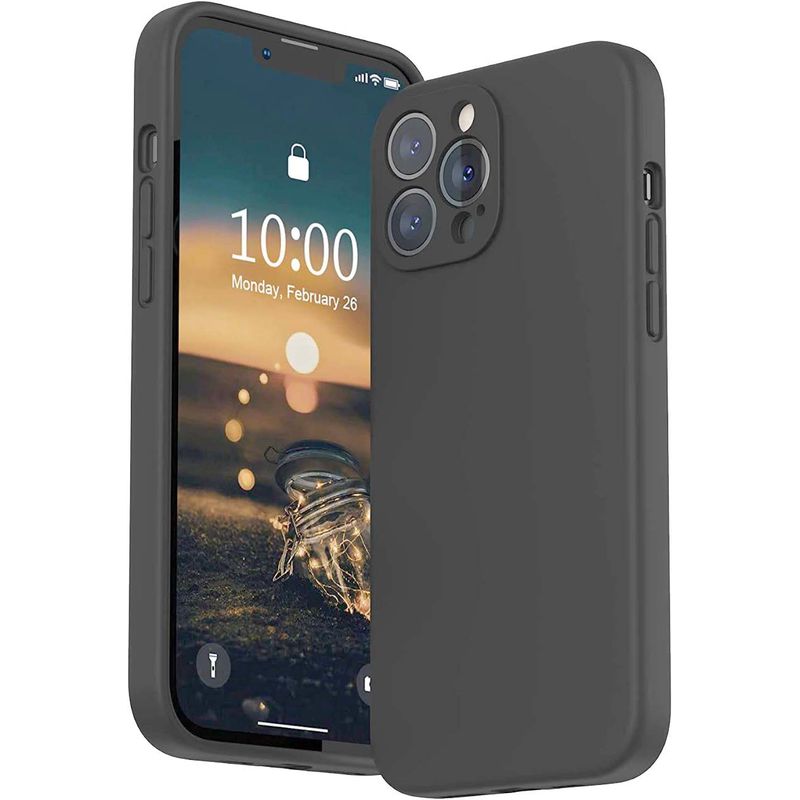 CELLBOX - Carcasa de Silicona con Protector de Cámara para iPhone 12 Pro - Gris…