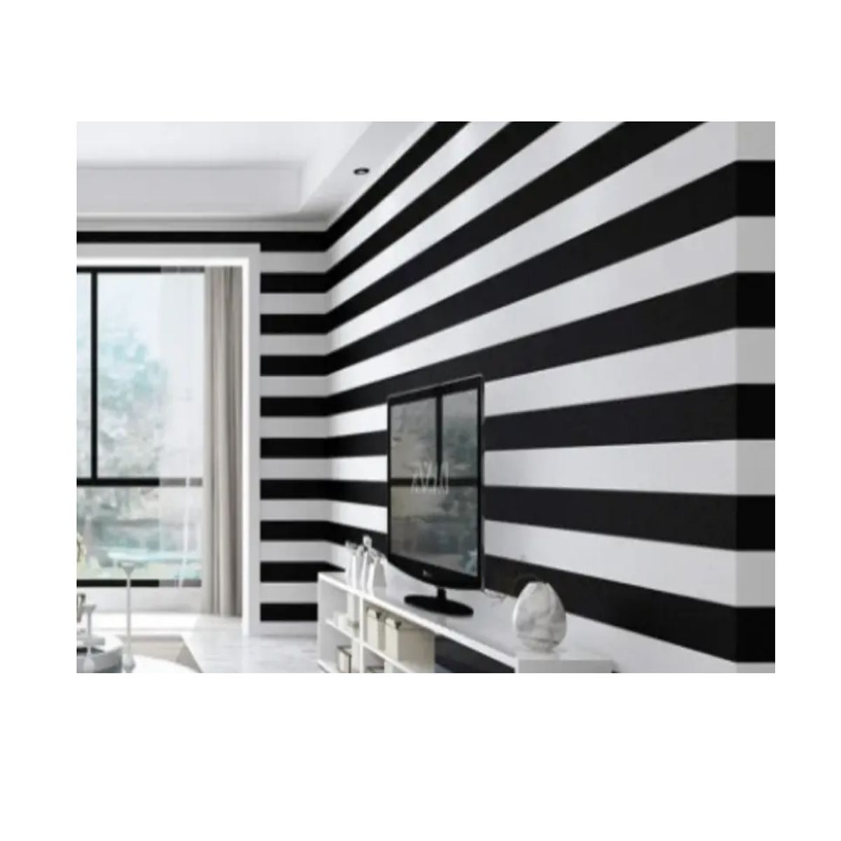 GENERICO - Papel Mural Autoadhesivo Rollo 10mt X 60cm Cebra.