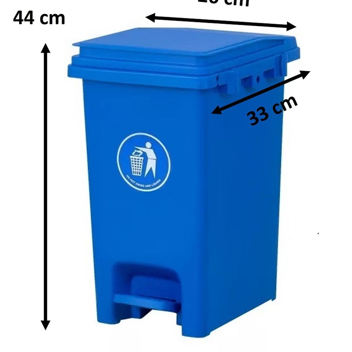 GENERICO - Basurero Contenedor De Basura 20 Litros Con Pedal - Azul