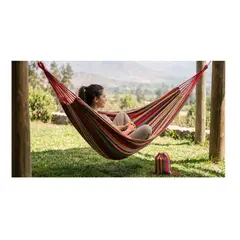 GENERICO - Hamaca Camping o Jardin 150x200cm Multicolor