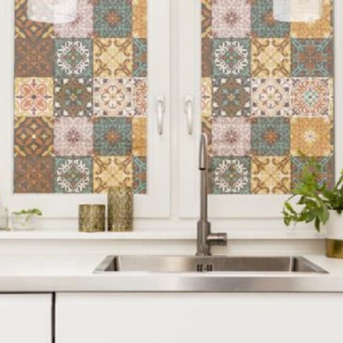 DEKOFIX - Azulejos autoadhesivos transparentes Ankara