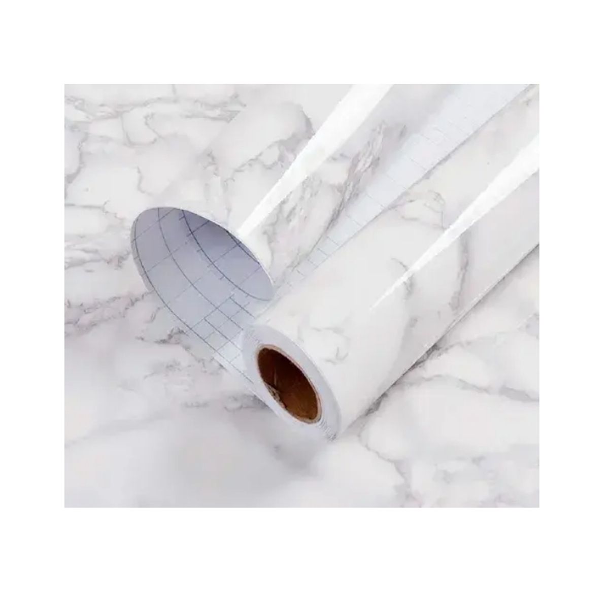 GENERICO - Papel Mural Autoadhesivo Rollo 10mt X 60cm Marmol Blanco Gris