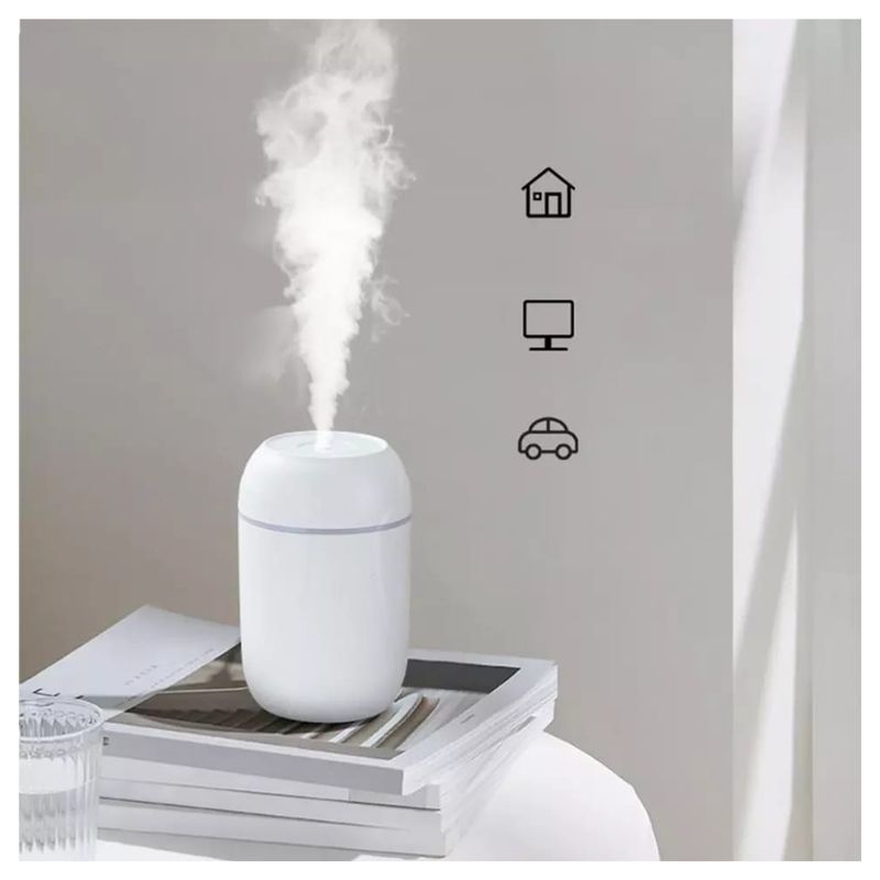 GENERICO - HUMIDIFICADOR MINI DOMESTICO USB 300ML BLANCO
