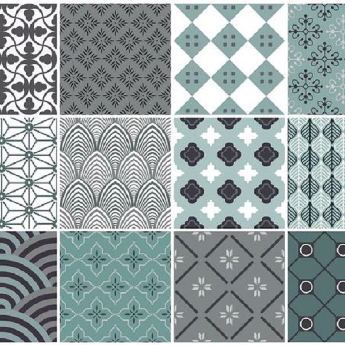 DEKOFIX - Azulejos autoadhesivos transparentes Menta