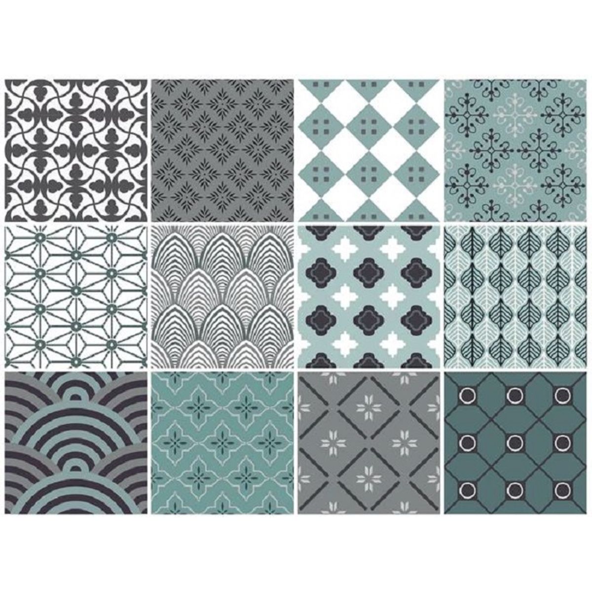 DEKOFIX - Azulejos autoadhesivos transparentes Menta