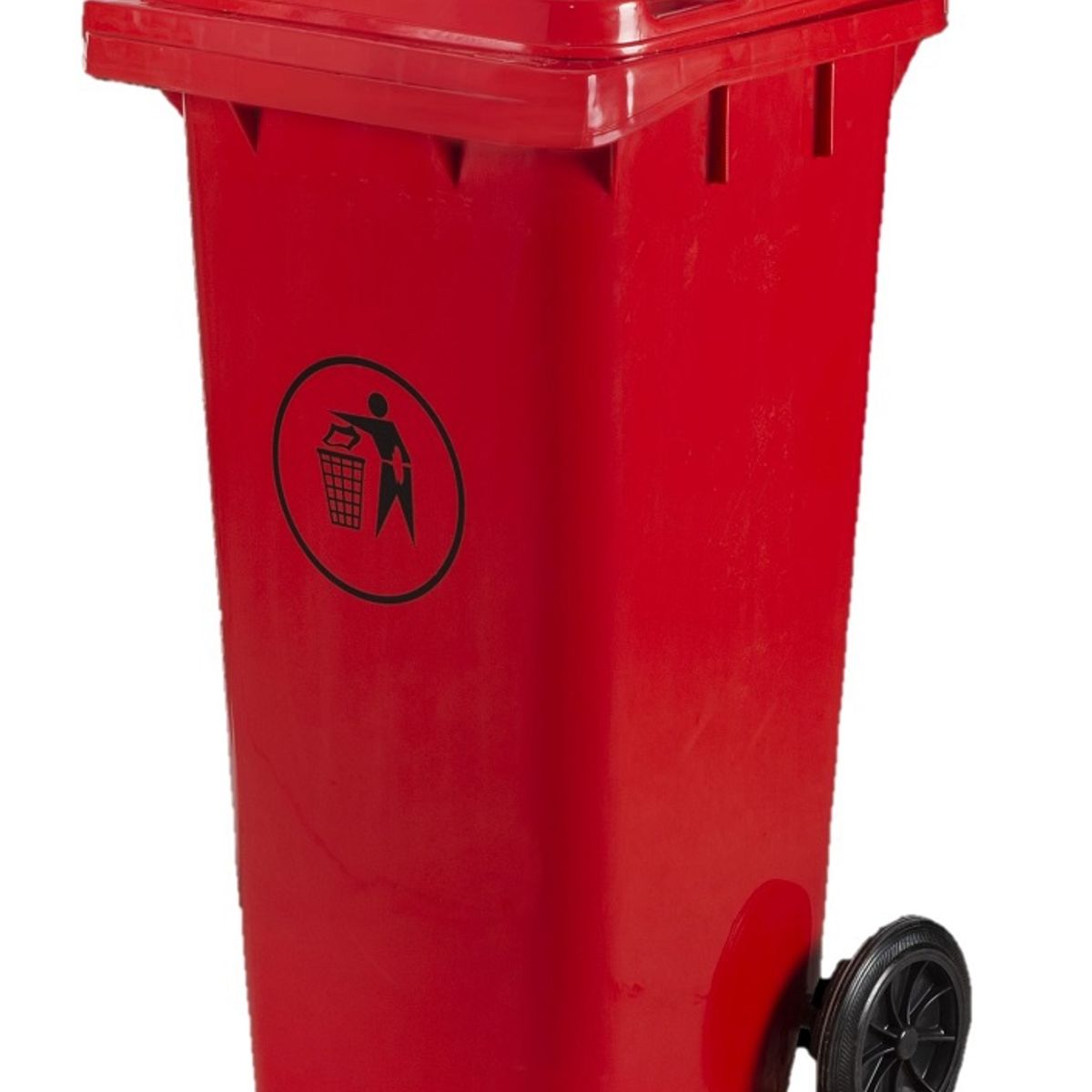 GENERICO - Basurero Contenedor De Basura 120 Litros Con Ruedas - Rojo