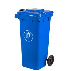GENERICO - Basurero Contenedor De Basura 120 Litros Con Ruedas - Azul