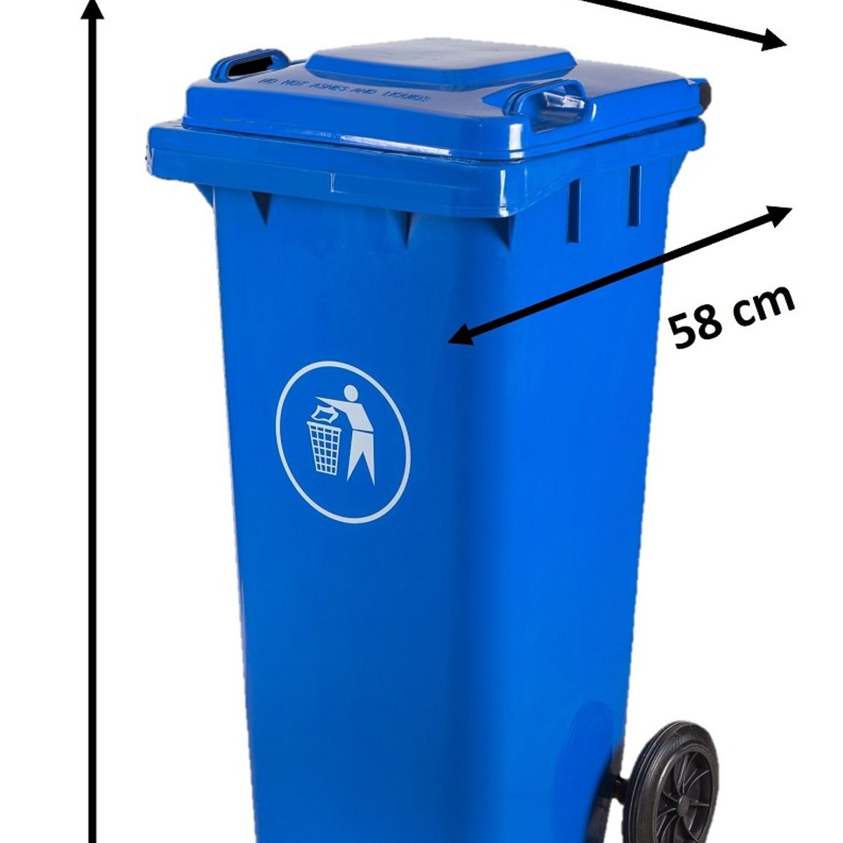 GENERICO - Basurero Contenedor De Basura 120 Litros Con Ruedas - Azul