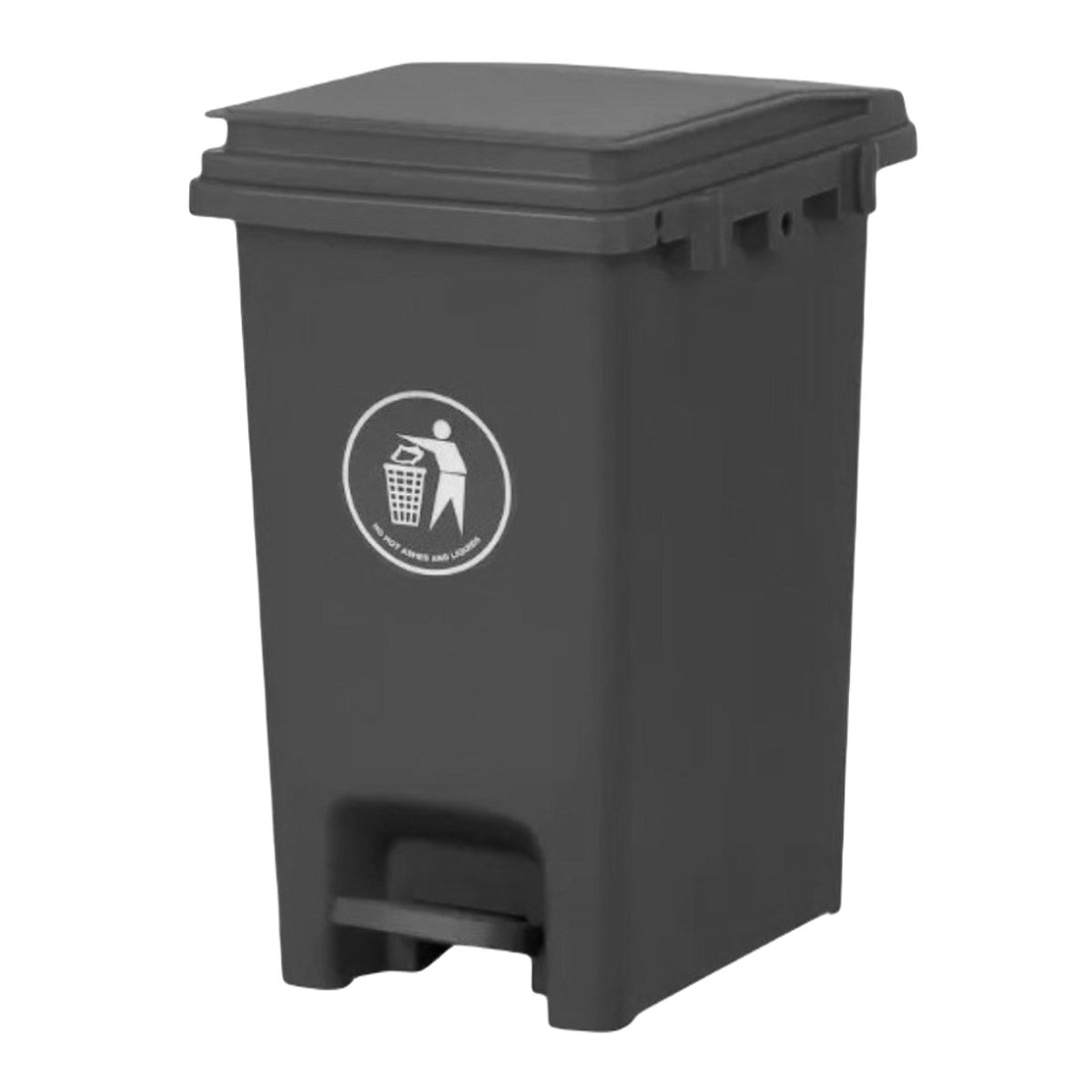 GENERICO - Basurero Contenedor De Basura 20 Litros Con Pedal - Negro