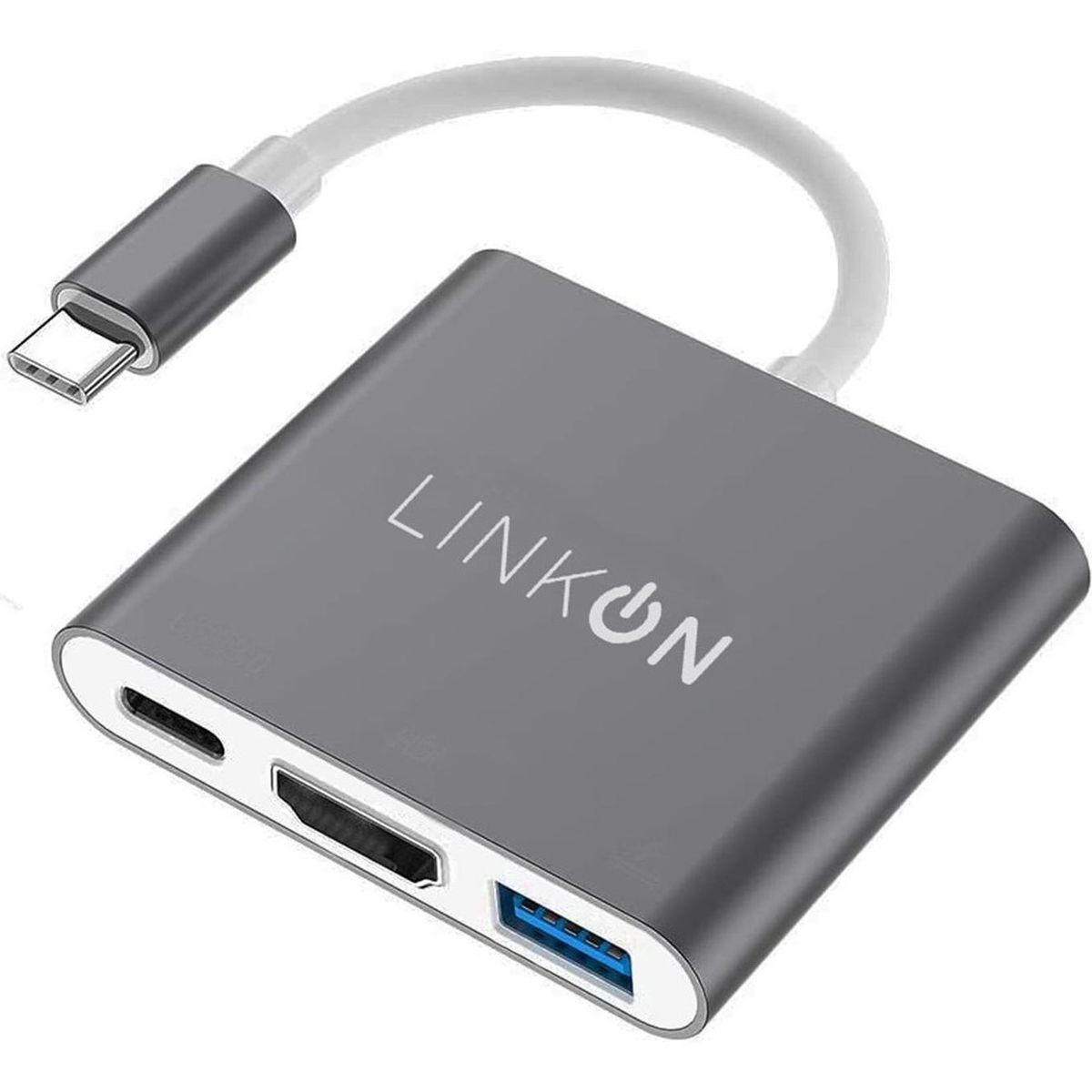 LINKON - Hub Adaptador Usb Tipo C 3 En 1 Linkon Hdmi Para Mac Macbook