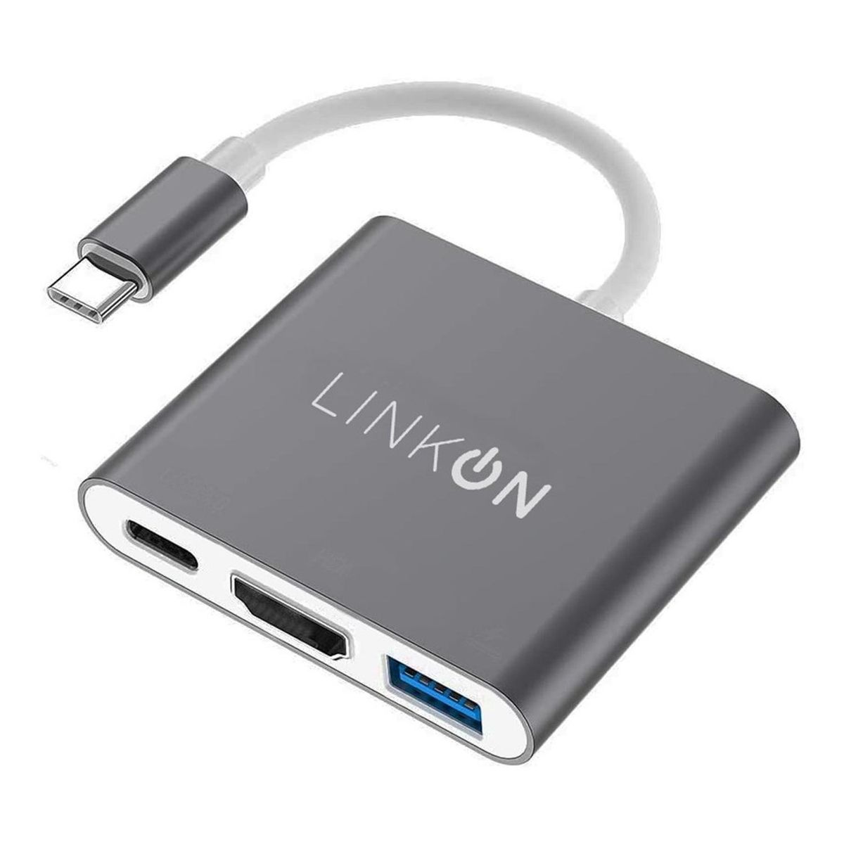 LINKON - Hub Adaptador Usb Tipo C 3 En 1 Linkon Hdmi Para Mac Macbook