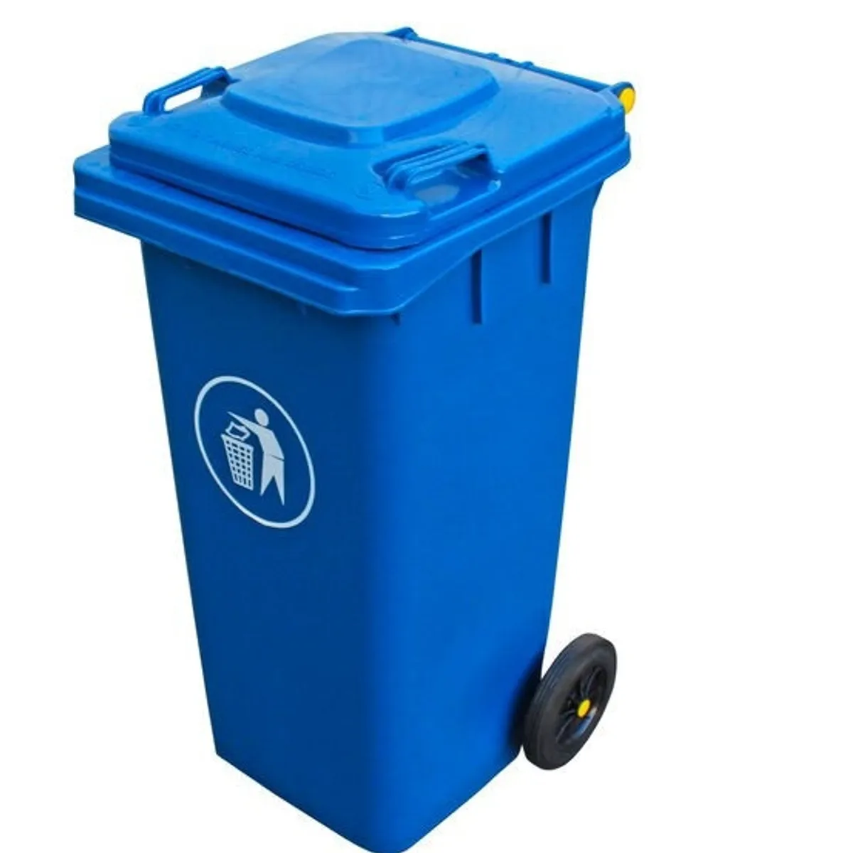 GENERICO - Basurero Contenedor De Basura 240 Litros Con Ruedas - Azul