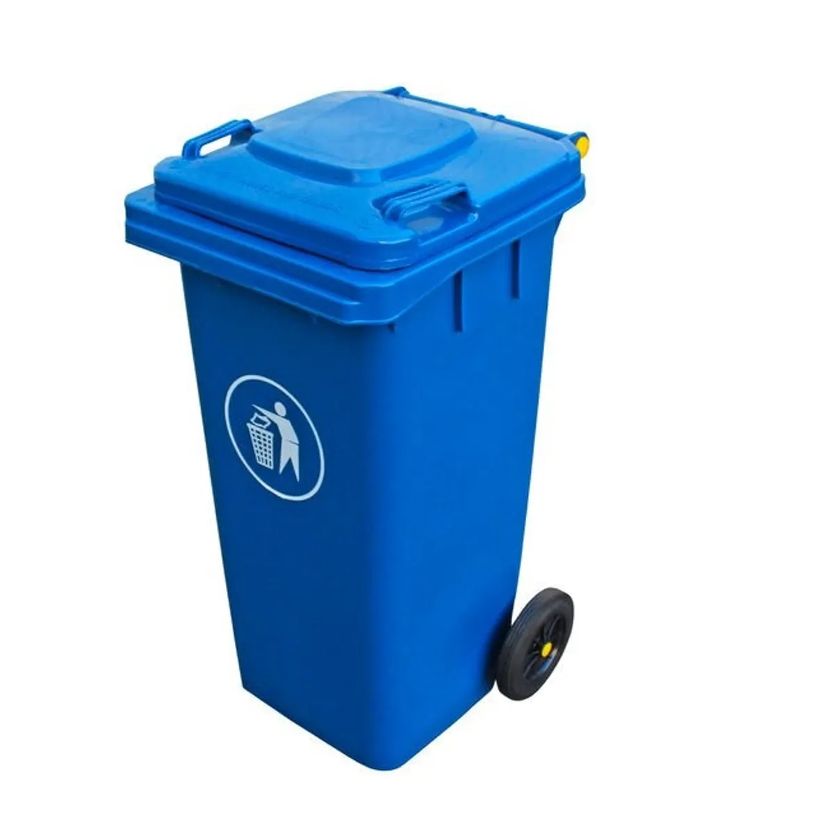 GENERICO - Basurero Contenedor De Basura 240 Litros Con Ruedas - Azul