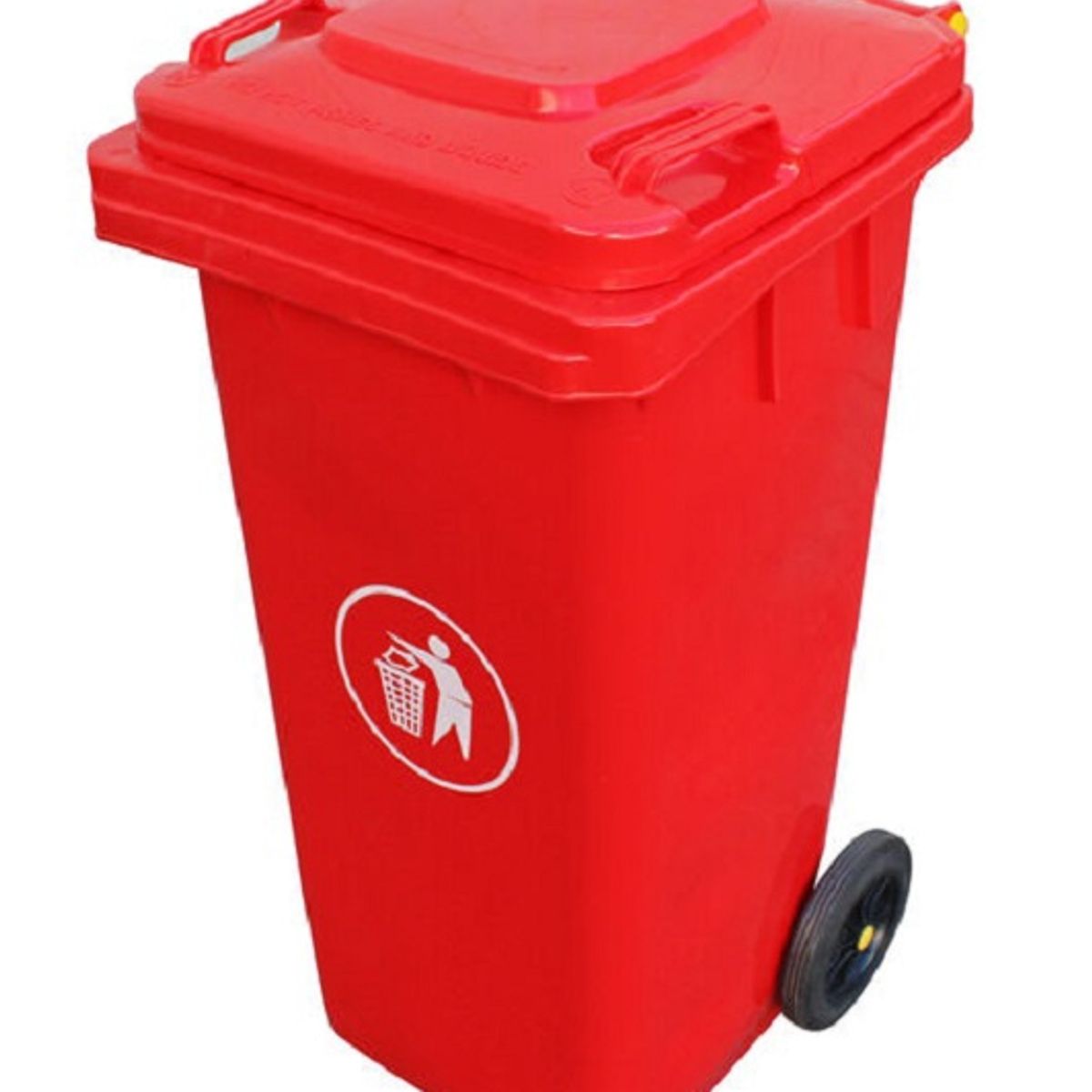 GENERICO - Basurero Contenedor De Basura 240 Litros Con Ruedas - Rojo