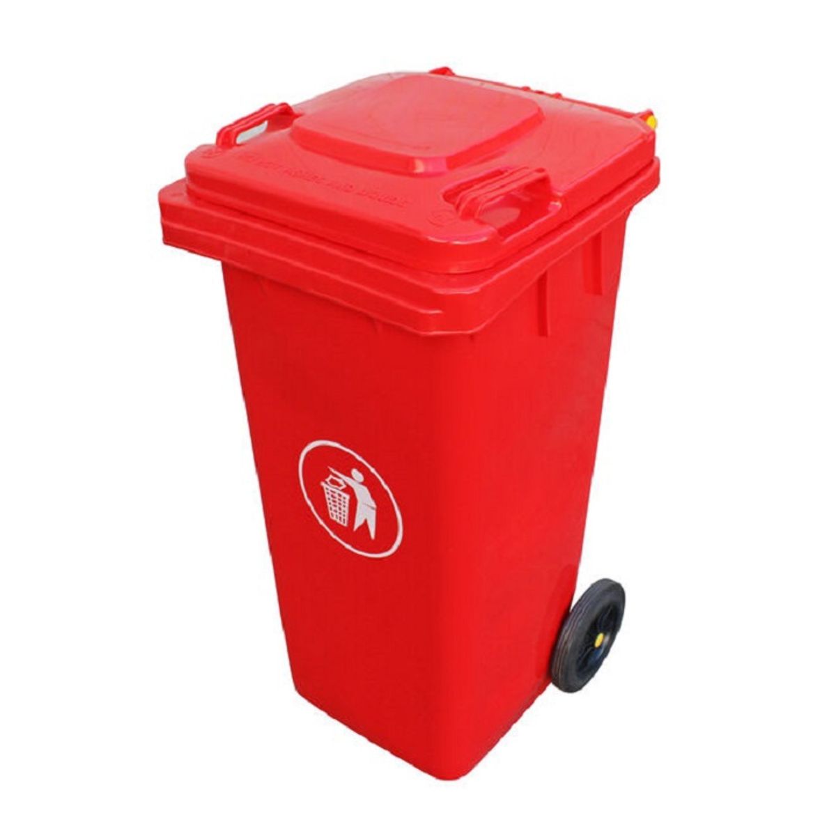 GENERICO - Basurero Contenedor De Basura 240 Litros Con Ruedas - Rojo