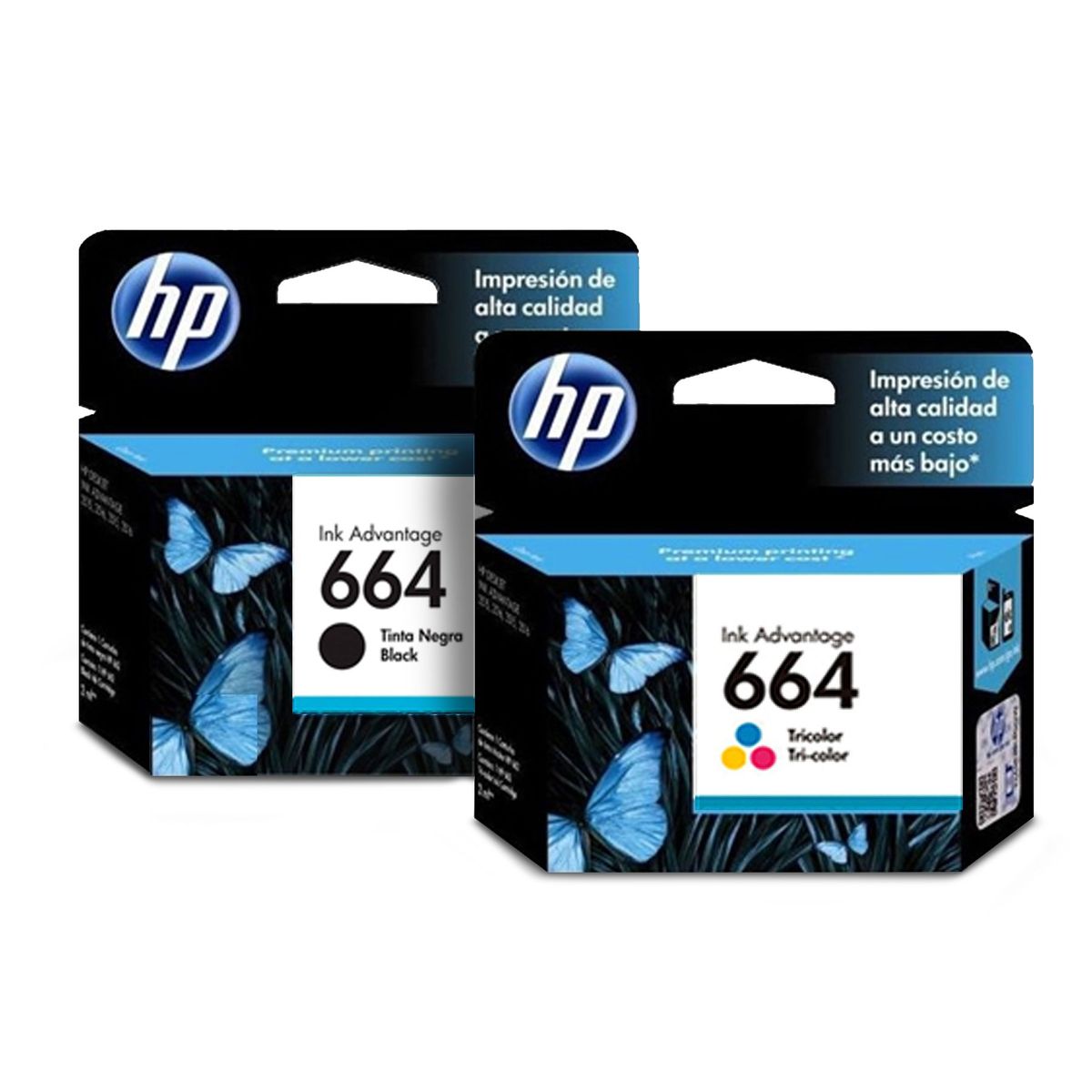 HP - 2 Tintas Hp 664 bk/cl Genuinas 1115-2135-3635-3835 Civa