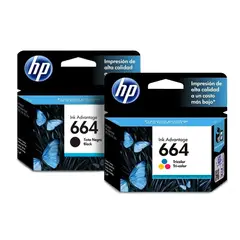 HP - 2 Tintas 664 bk/cl Genuinas 1115-2135-3635-3835 Civa