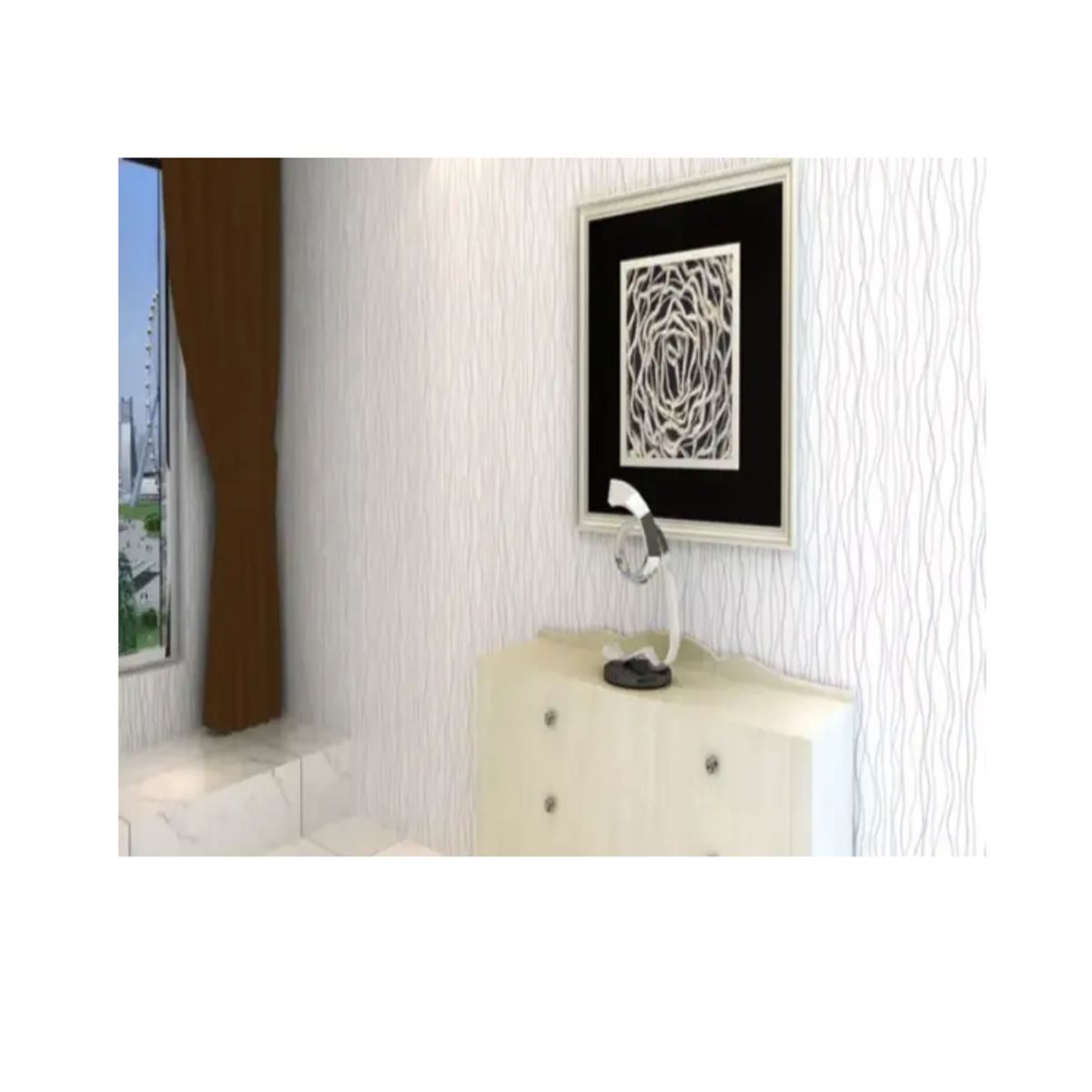 GENERICO - Papel Mural Autoadhesivo Rollo 10mt X 60cm Ondas