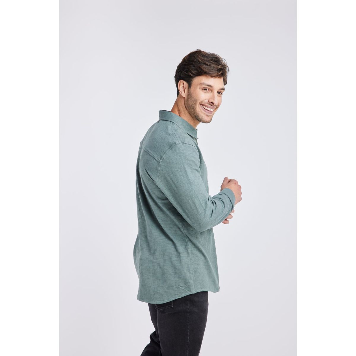 PANAMA JACK - Camisa Hombre manga larga Verde Panama Jack