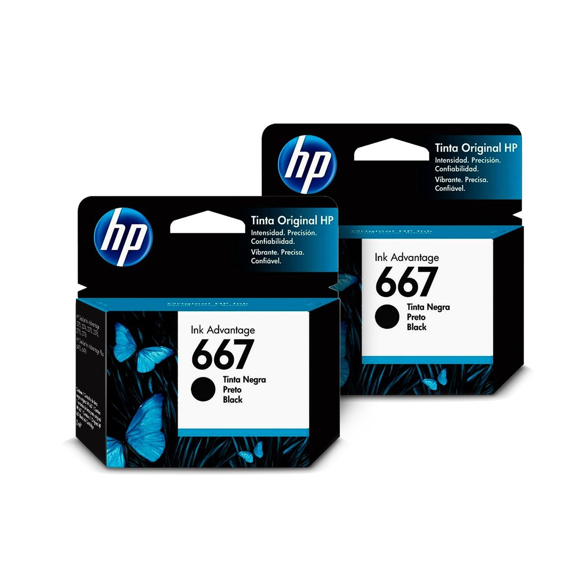 HP - 2 Tintas Tintas Hp 667 Negras Genuinas 1115-2135-3635-3835 Civa