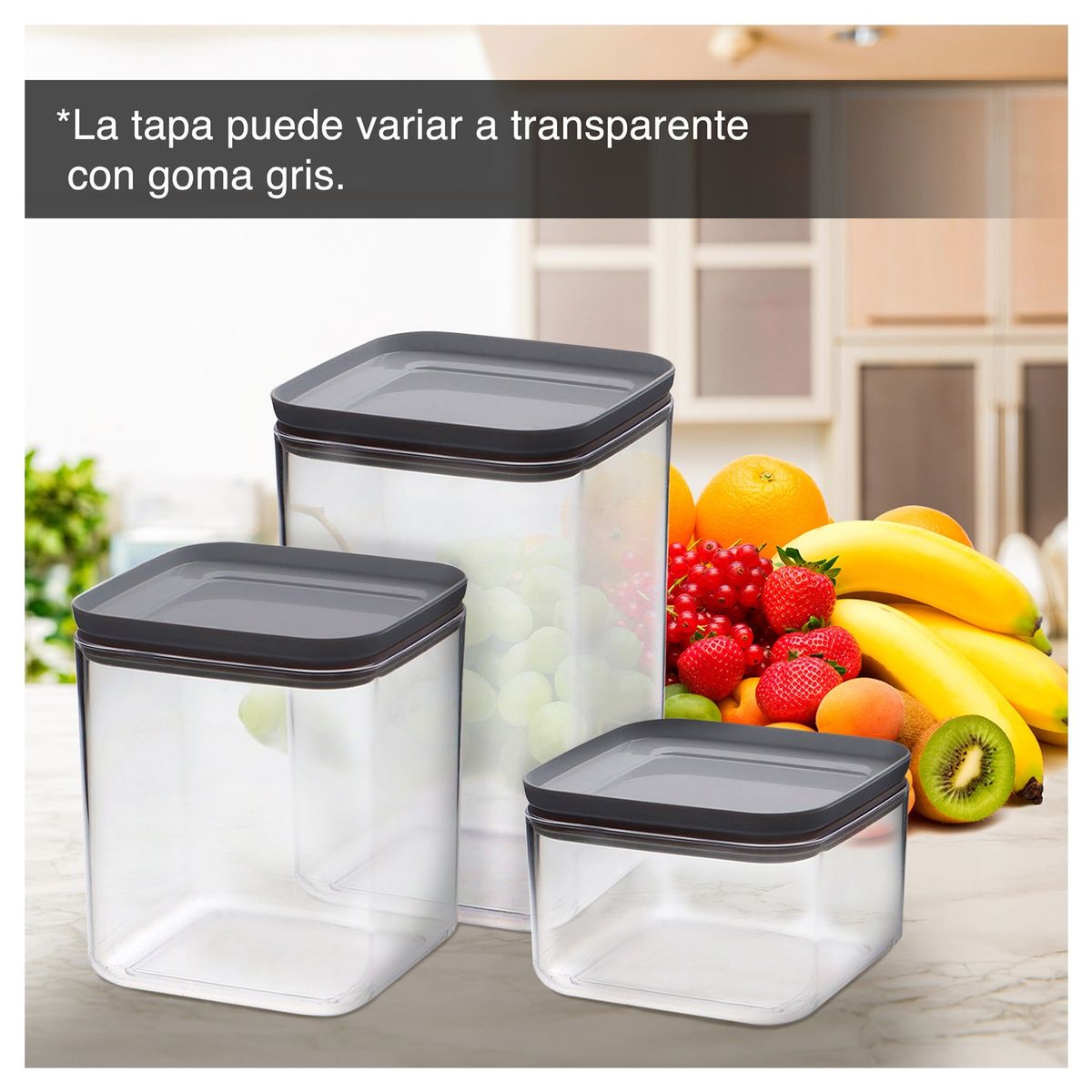 INSPIRACCI - SET 6 CONTENEDORES HERMÉTICOS CRYSTAL