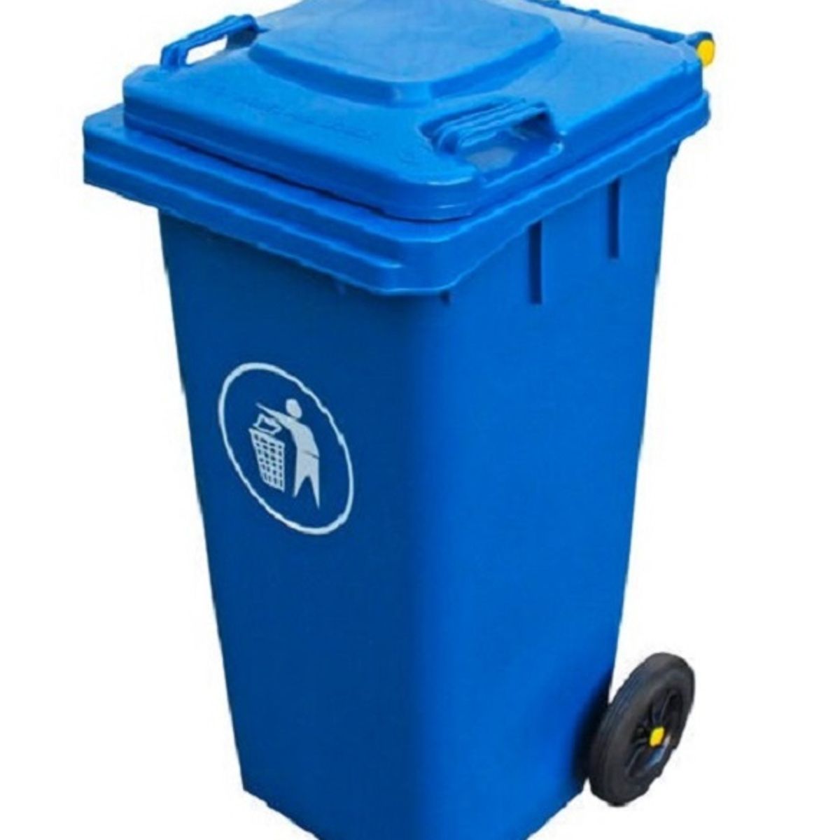 GENERICO - Basurero Contenedor De Basura 360 Litros Con Ruedas - Azul