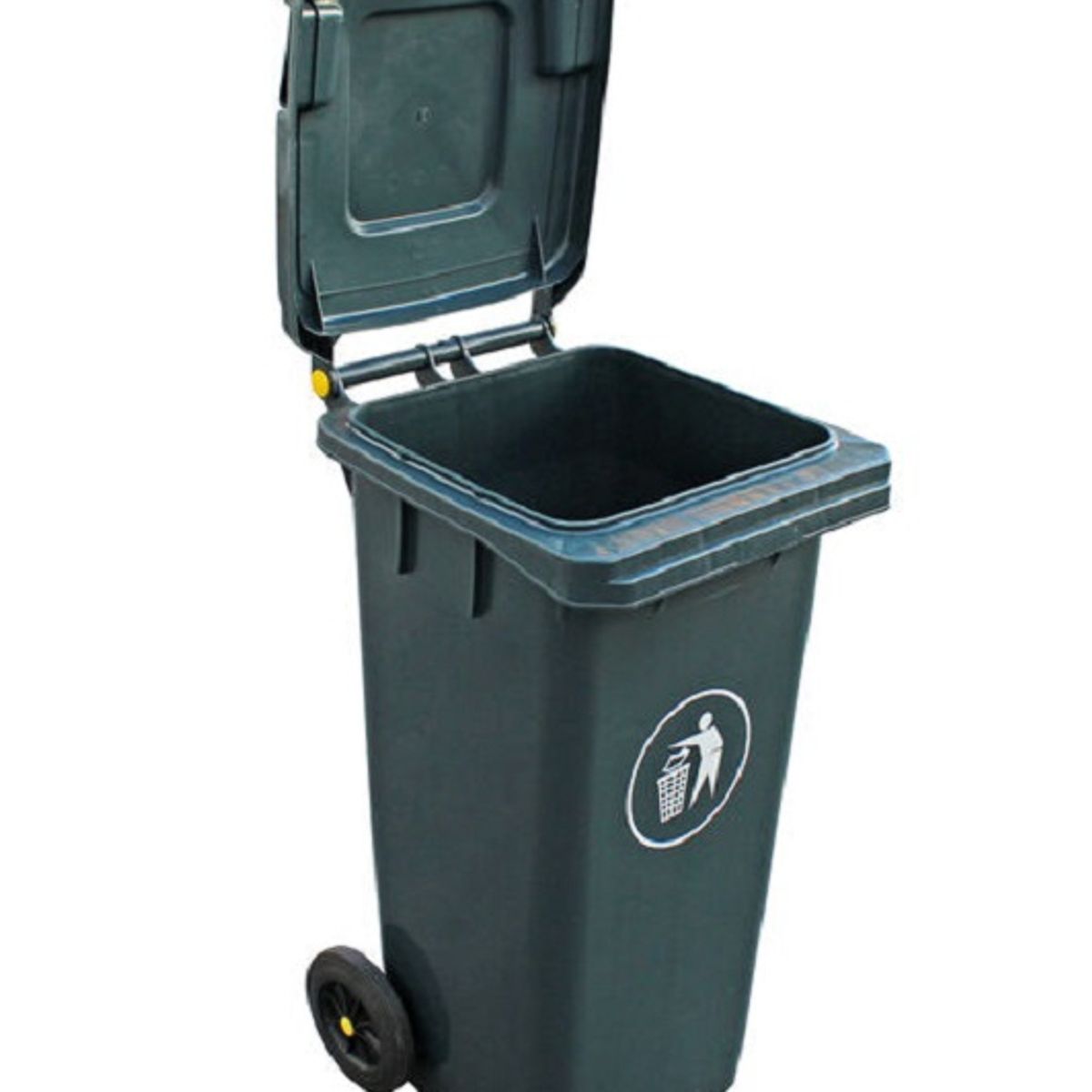 GENERICO - Basurero Contenedor De Basura 360 Litros Con Ruedas - Negro