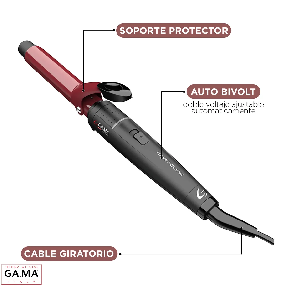 GAMA - Ondulador Rizador Gama Tourmaline 19mm Bivolt