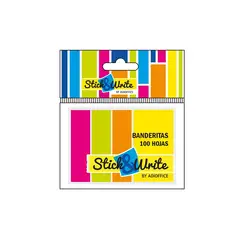 GENERICO - Banderitas marcadoras, 4 colores, 100 hojas, rectangulares plásticas