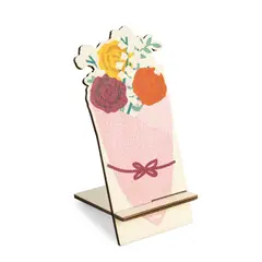VILLAGE - Porta celular de madera diseño Ramo de Flores