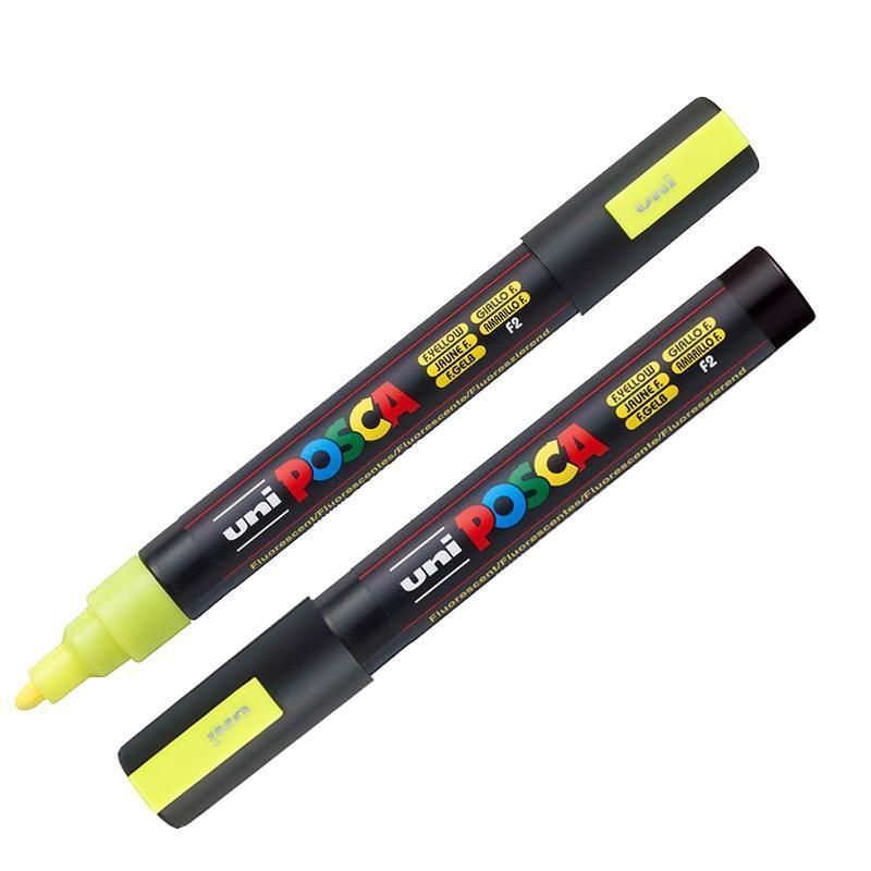 UNI POSCA - Marcador Posca Pc-5m Amarillo Fluor