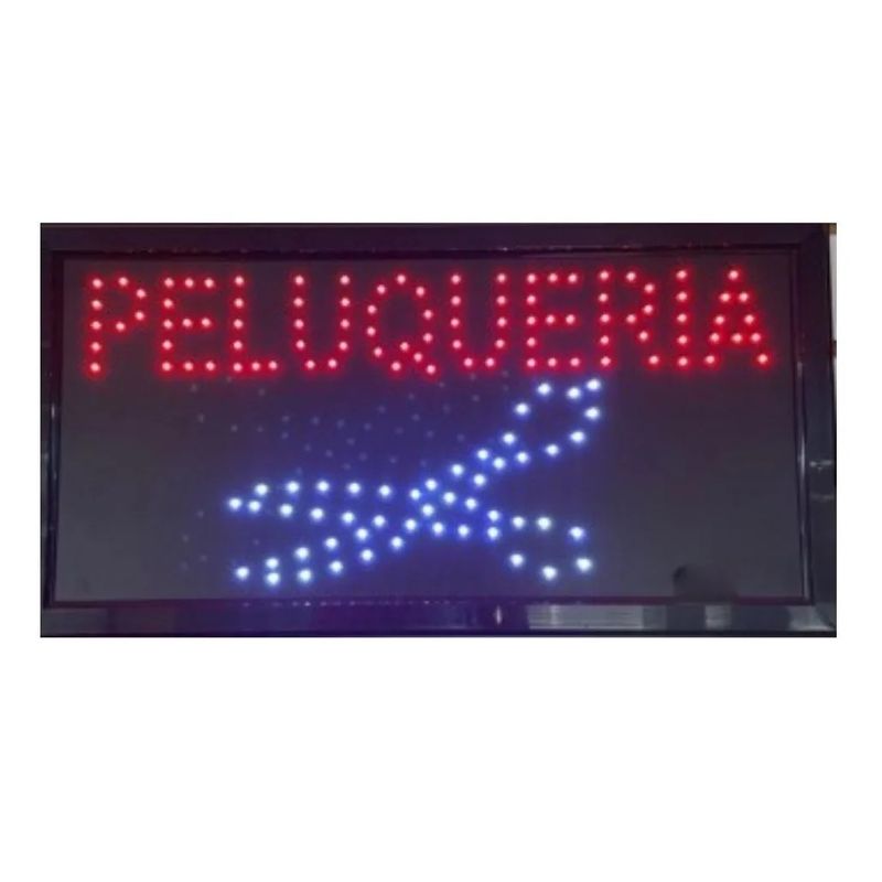 GENERICO - Letrero Led Luminoso 48x25cm Peluqueria