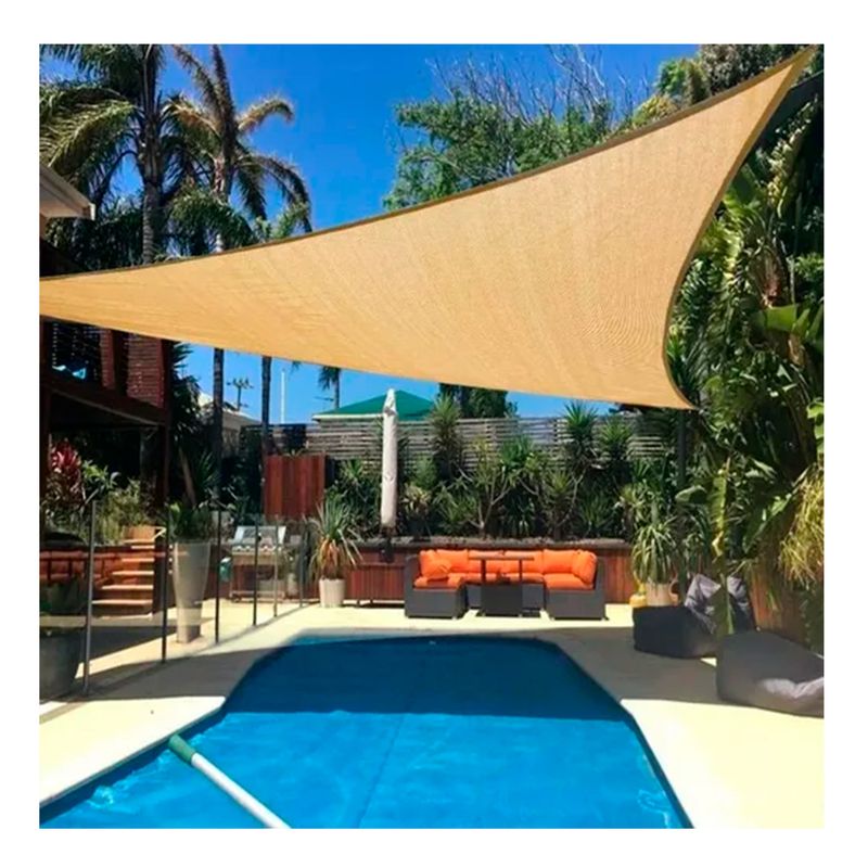 GENERICO - Toldo Vela Para Terraza Impermeable Triangular 5 Metros