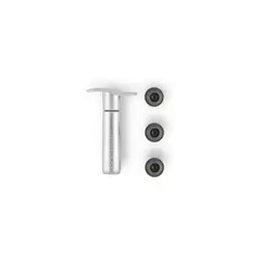 LE CREUSET - Wa-137 Bomba Vac­o Metal Satinado + 3 Tapones Negro