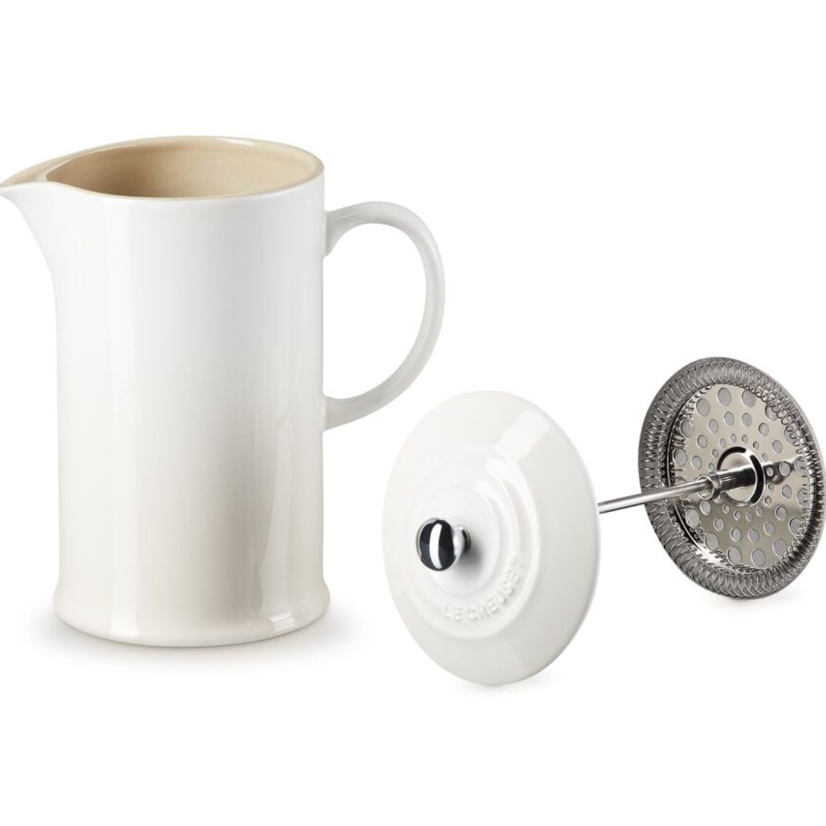 LE CREUSET - Le Creuset Cafetera 1 Ltrs con prensa Meringue Cerámica