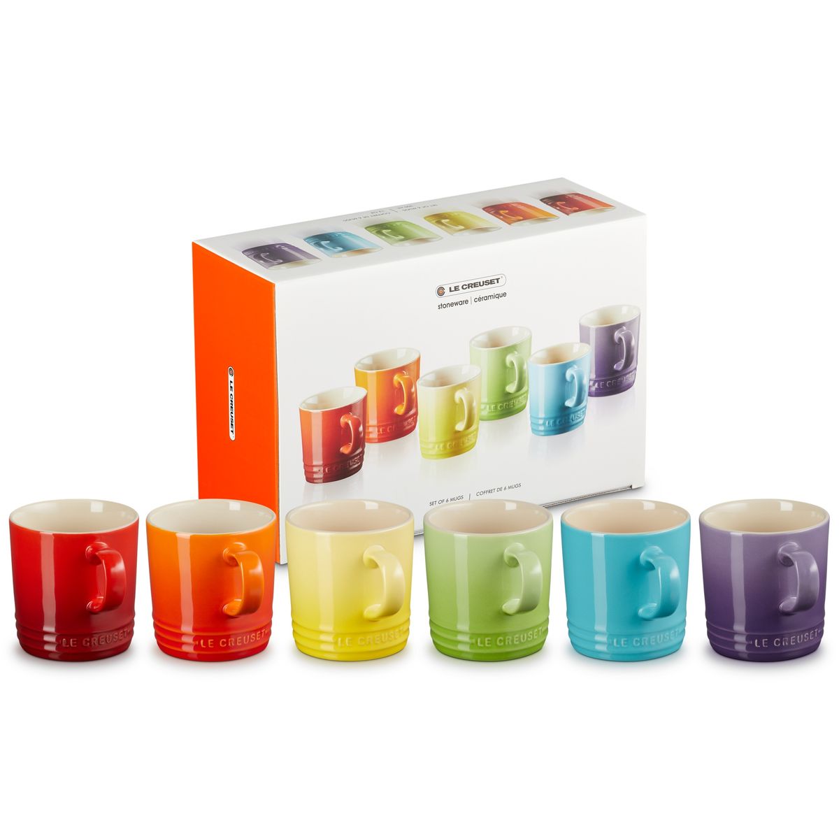 LE CREUSET - Le Creuset SET 6 TAZAS ARCOIRIS 350 ML Cerámica