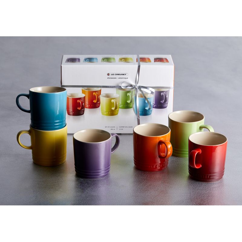 LE CREUSET - SET 6 TAZAS ARCOIRIS 350 ML (PAL,FLA, SOL, UV, CAR,CER)