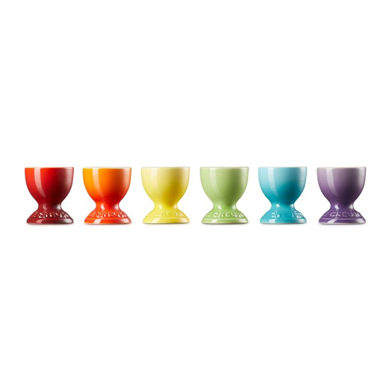 LE CREUSET - SET 6 HUEVERAS ARCOIRIS (PAL,FLA, SOL, UV, CAR,CER)